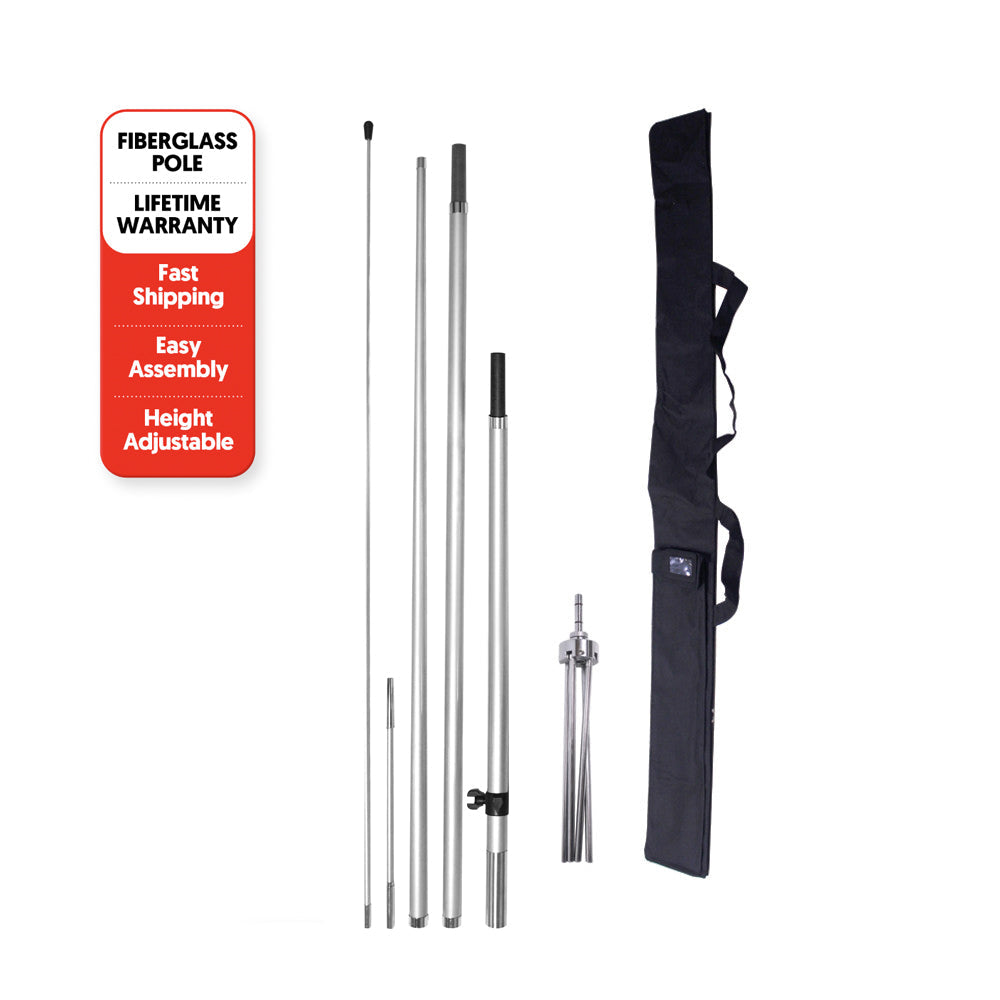 15' Large Pole With X Base