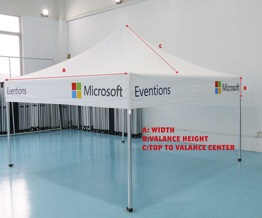 Premium 15' Tent Top (Full-Bleed Dye Sublimation) (Custom Size)